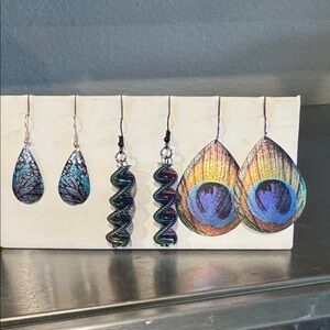 Elegant Multicolor Earring Set